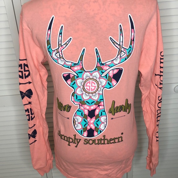 Simply Southern Tops - Simply Southern Long Sleeve Love Deerly Top Small